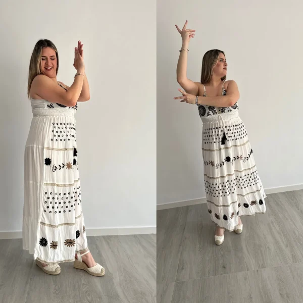 Blanco playa vestido