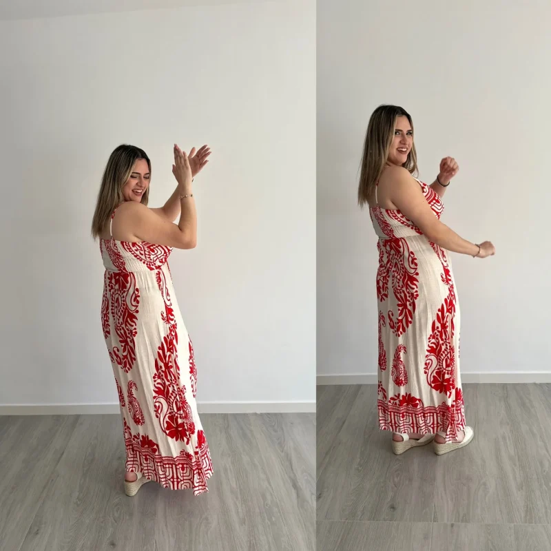 Vestido largo rojo