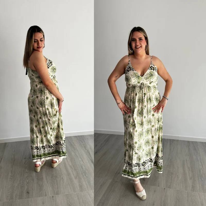 Vestido verde playa