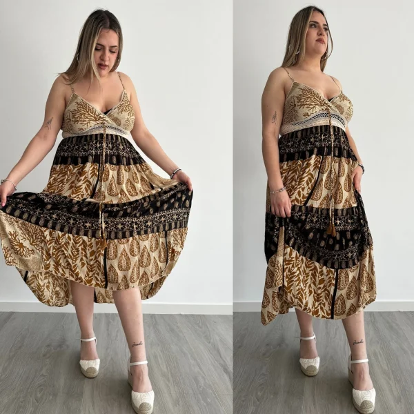 Marron vestido playa
