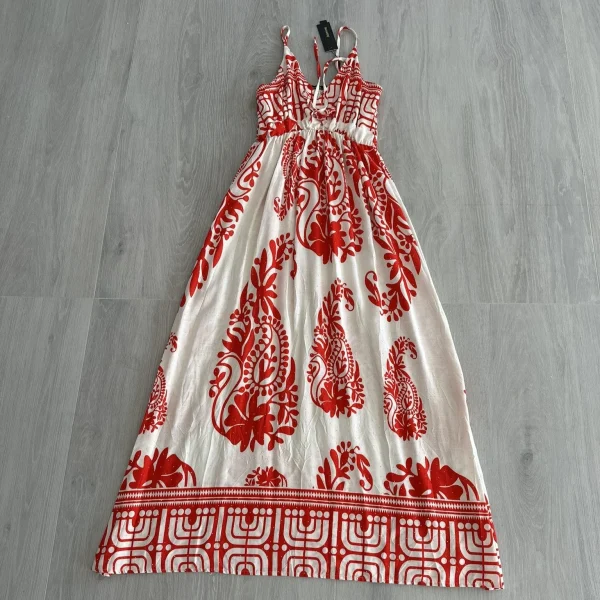Rojo vestido largo