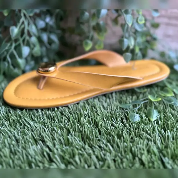 Sandalias boton dorado (1)