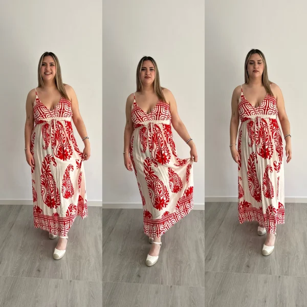 Vestido rojo largo